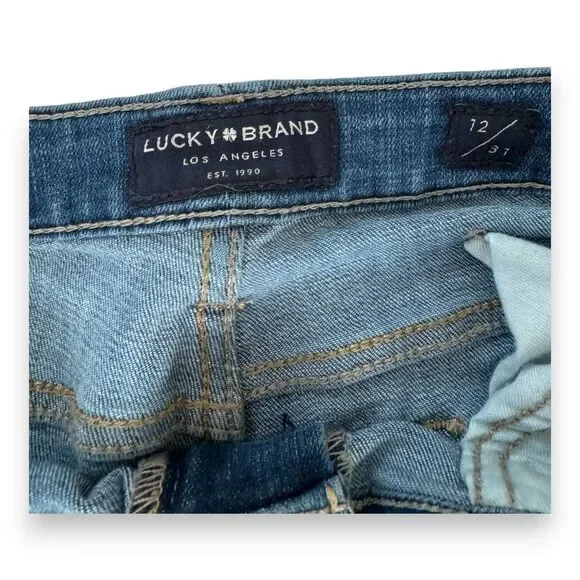 Lucky Brand Women's Jeans Size 12 /31 Low Rise Crop Medium Denim Wash Bl… - Picture 4 of 4